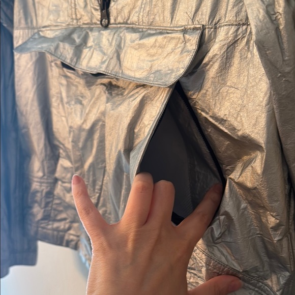 The North Face Shimmering Silver Windbreaker - Picture 10 of 11